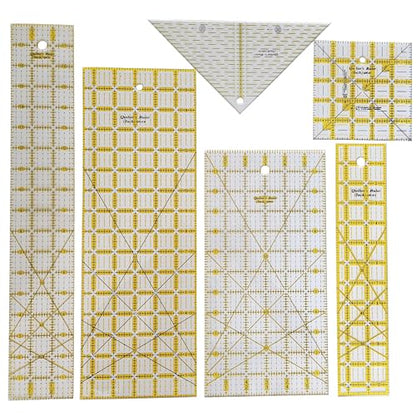 Quilting Templates Acrylic Sewing Ruler with Non (6 Count)