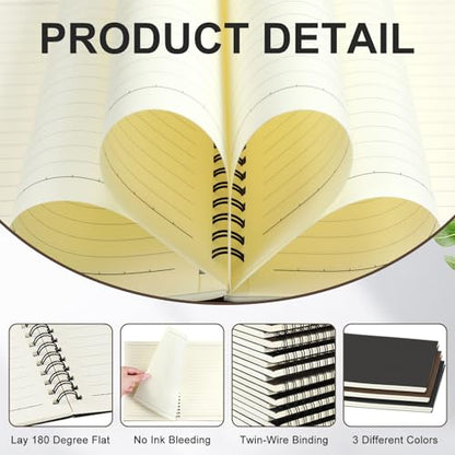 3 Pcs Spiral Notebooks (3 Count)