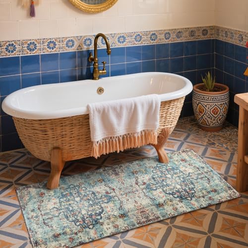Reine Bohemian Floral Medallion Runner Rug
