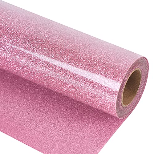Glitter Pink Heat Transfer Vinyl HTV Rolls