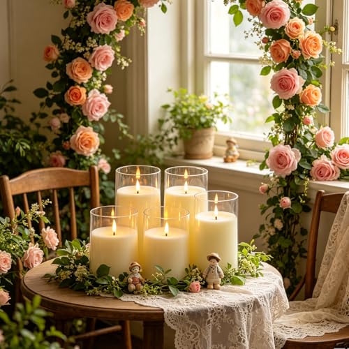 Flickering Flameless Candles Battery Operated with Remote and 2 (9 Count)