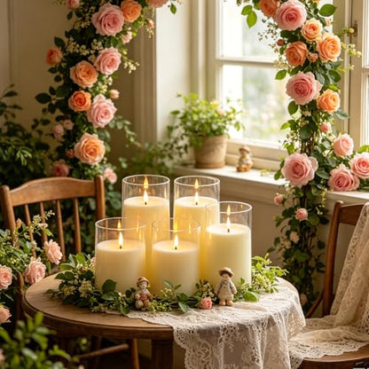 Flickering Flameless Candles Battery Operated with Remote and 2 (9 Count)