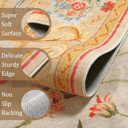 Washable Fall Living Room Area Rugs 5x7 (5040 sq in)