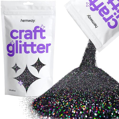 Craft Glitter Black Holographic 100g Ultrafine Glitter (3.5 Ounce)