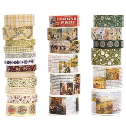 Vintage Washi Tape Set (24 Count)