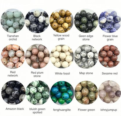 350Pcs 8mm Natural Gemstone Beads
