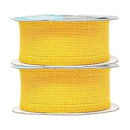 1 1 2 Inch Wide Yellow Burlap Ribbon for Crafts (60 Feet)