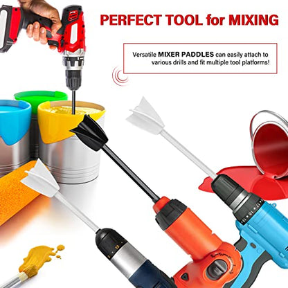 4 Pcs Resin Mixer Paddles for Resin Drill