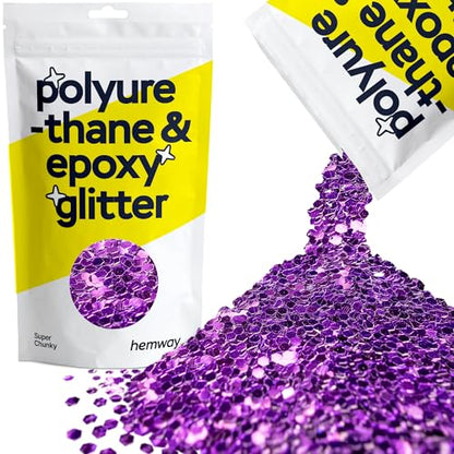 Resin Glitter Purple 100g Super Chunky Polyurethane & Epoxy Glitter (3.5 Ounce)
