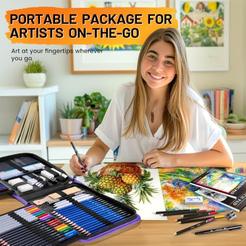 106 PCS Art Supplies Sketching Kit (106 Count)