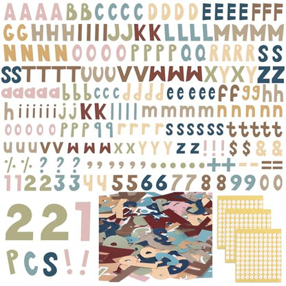 221 Pcs Boho Bulletin Board Letters for Classroom Wall (221 Count)