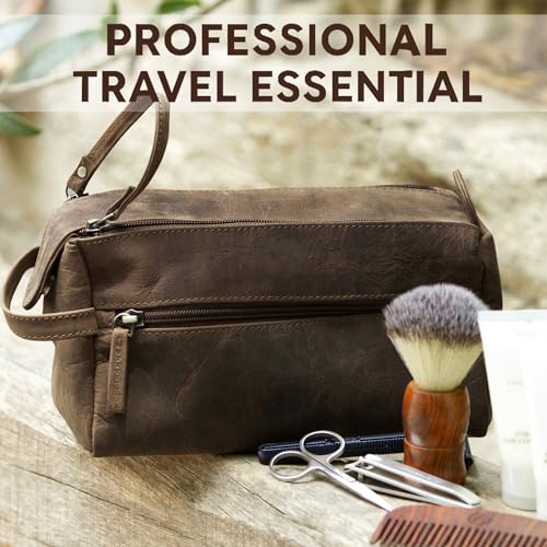 Leather Toiletry Bag for Men