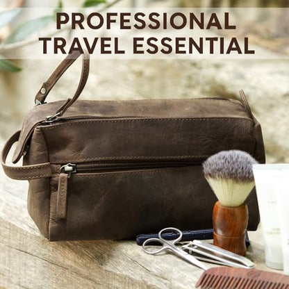 Leather Toiletry Bag for Men