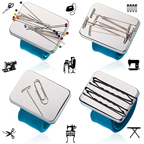Magnetic Wrist Sewing Pincushion with 100 Pcs 1.5" Pins