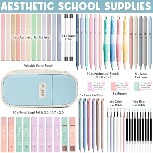 65PCS Aesthetic School Supplies Back to School Supplies Cute Stationary Set (65 Count)