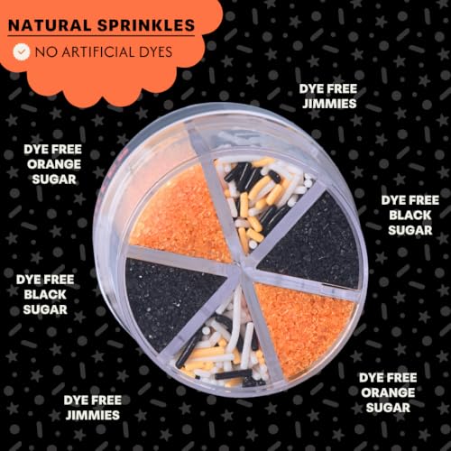 Sprinkles 6 Cell Edible Sprinkle Mix Jimmies Perfect for Cake Decorations Baking Ice Cream Cookies Cupcake Topper (2.75 Ounce)