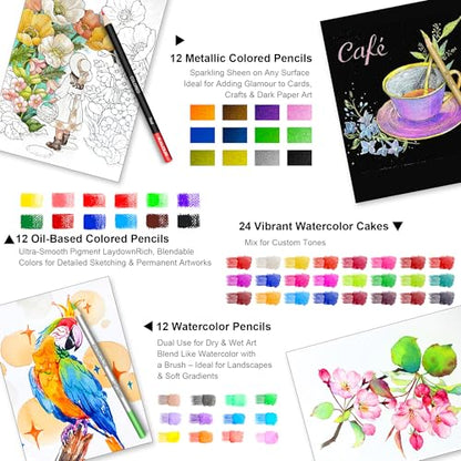 140 Drawing Set Sketching Kit (140 Count)