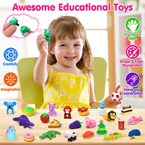 110Pcs Animal Erasers Bulk (110 Count)