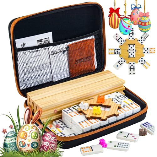 Dominoes Set Double 12 with 4 Racks for Adults Kids