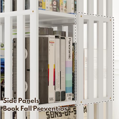 Bamboo 360 Rotating Bookshelf Tower