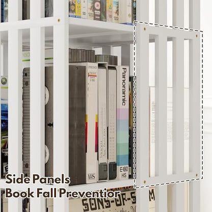 Bamboo 360 Rotating Bookshelf Tower
