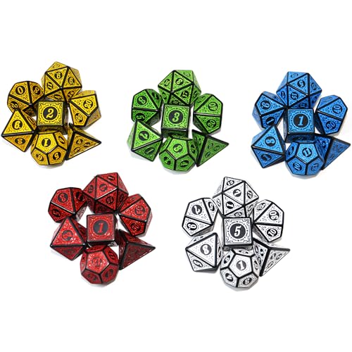 Double Colors Polyhedral Dice Sets with Pouches for D&D DND RPG MTG Dungeon and Dragons Table Board Roll Playing Games D4 D6 D8 D10 D% D12 D20