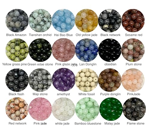 960Pcs 6mm Natural Gemstone Beads
