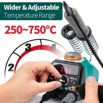 939D VI Dual Pen Wood Burning Kit with Digital Display with 20 Wire Nibs