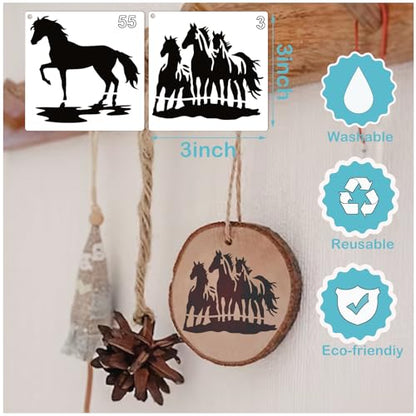 Small Stencils for Painting on Wood Burning Reusable (65 Count)