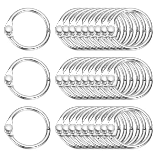 0.6" x 0.8" Loose Leaf Binder Rings (30 Count)