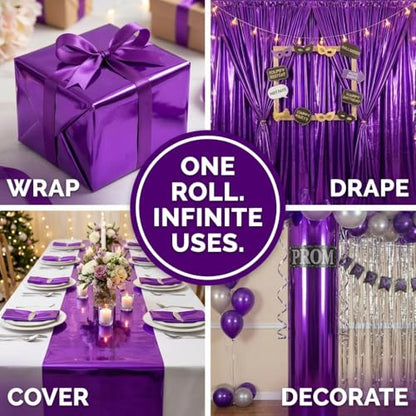 Anderson's Purple Shiny Metallic PVC Roll