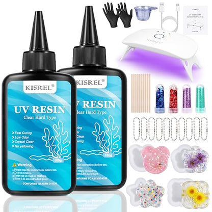 UV Resin Kit with Light and Molds
