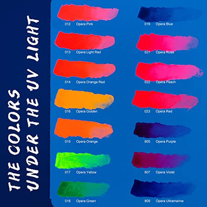 Watercolor Paint 14 Vibrant Neon Colors Watercolor Tubes (200 Ounce)