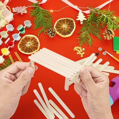 2400Pcs 4.5" Wooden Popsicle Sticks (2400 Count)