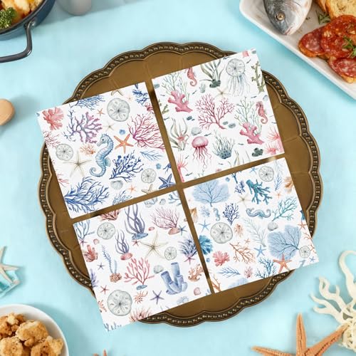200 Pieces Summer Marine Life Paper Napkins 2 (200 Count)