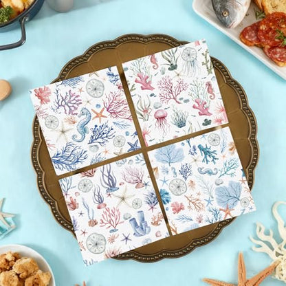 200 Pieces Summer Marine Life Paper Napkins 2 (200 Count)