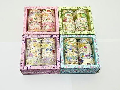 Floral Gilding Decorative Washi Tape Set (48 Count)