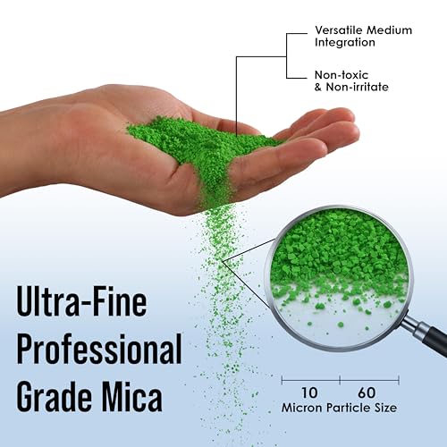 Vivid Jade Mica Pearl Powder Pigment 3.5oz (3.5 Ounce)