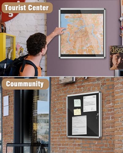 28"x26" Enclosed Bulletin Board
