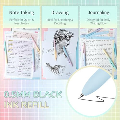 Gel Pens 12 Pcs Fine Point Smooth Writing Pens Cute Pens for Women