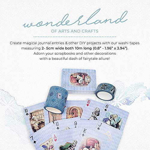 Blue Alice Adventures in Wonderland Playing Cards & Washi Tape Set