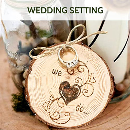 2.3 3.1 Inches Natural Wood Slices Set for Crafts (25 Count)