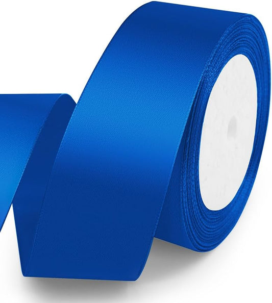 KMER LIFE Solid Color Royal Blue Satin Ribbon 1-1/2 Inches x 25 Yards, Ribbons Perfect for Crafts, Wedding Decor, Bow Making, Sewing, Gift Package Wrapping and More - Crafty Corner