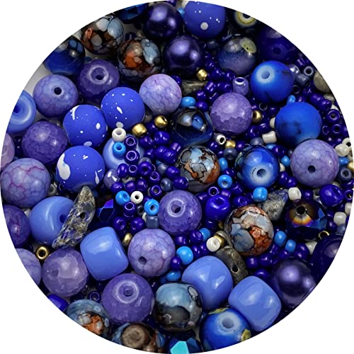 Assorted Glass Resin Beads Multi Size Colors Smooth Cracked Gravel Millet Spacer Beads for Bracelets Necklace Earring DIY Jewelry Making Craft