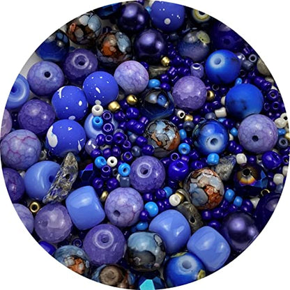 Assorted Glass Resin Beads Multi Size Colors Smooth Cracked Gravel Millet Spacer Beads for Bracelets Necklace Earring DIY Jewelry Making Craft