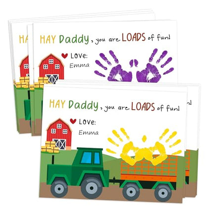 Handprint Keepsake Gifts for Dad Fathers Day Birthday (10 Count)