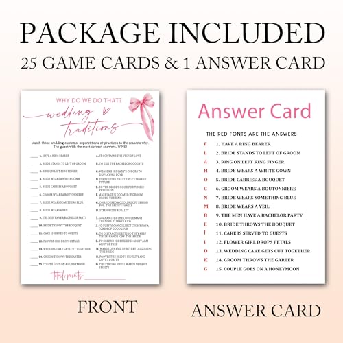 Bridal Shower Games Cards (26 Count)