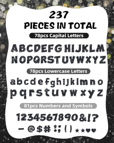237 Pcs Glitter Bulletin Board Letters