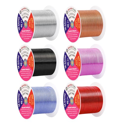 16 GA Red Copper Black Assorted Anodized Aluminum Craft Wire (450 Foot)