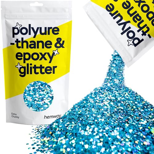 Resin Glitter Ocean Blue Holographic 100g Extra Chunky (3.5274 Ounce)